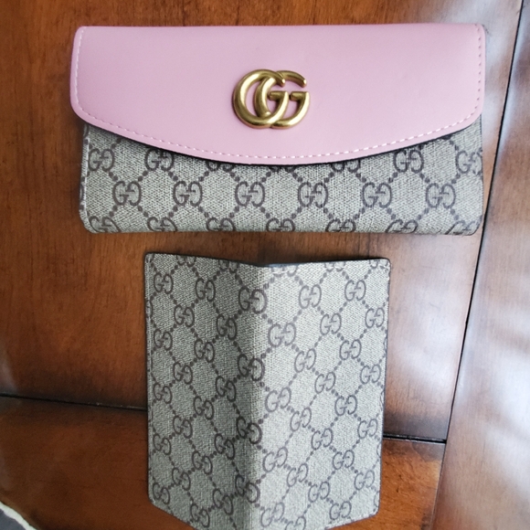 Fashion Gucci Pink and Gray Women's Wallet - Picture 7 of 15